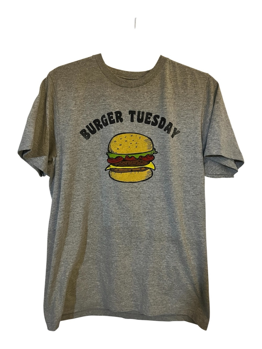 Burger Tuesday Gray Graphic T-Shirt